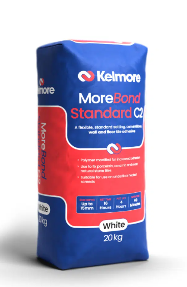 Kelmore MoreBond Standard Set Tile Adhesive White – 20kg