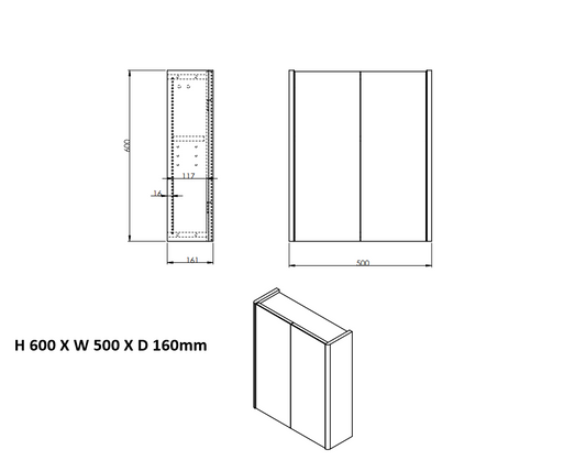 Options Premium Mirror Cabinet