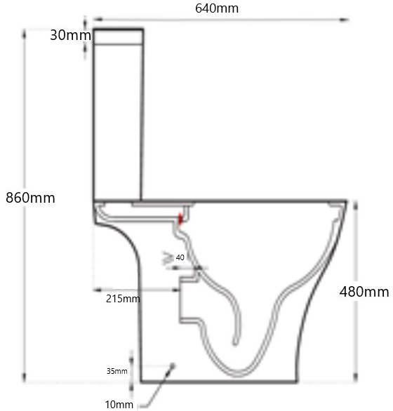 Kameo Comfort Height C/C Pan with Cistern & Soft Close Seat