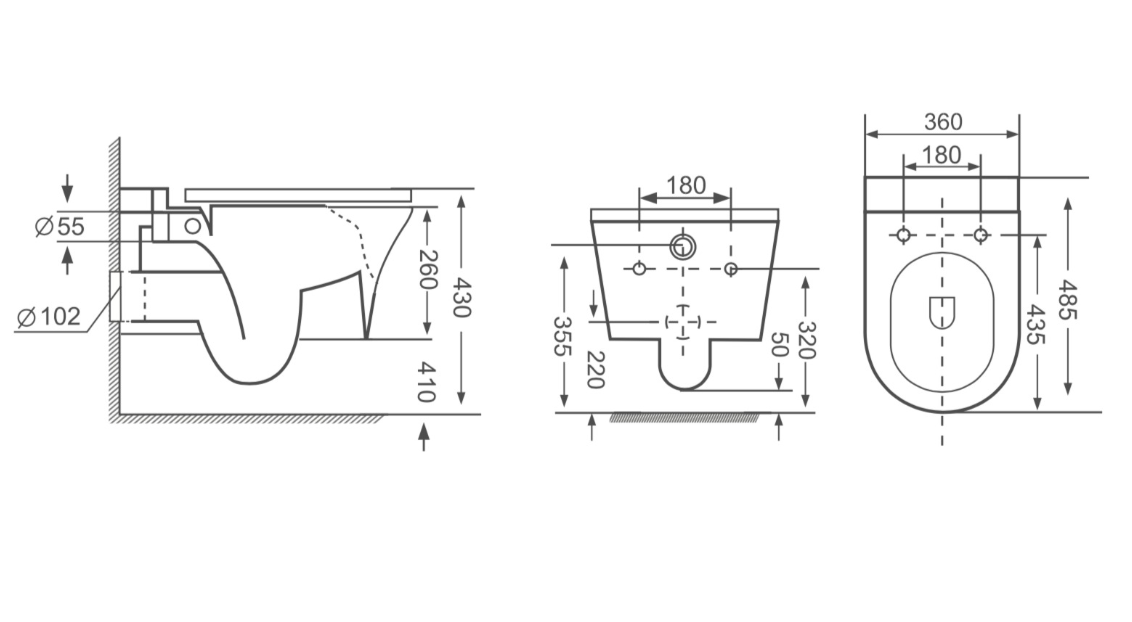 Kameo Rimless Wall Hung Pan with Soft Close Seat