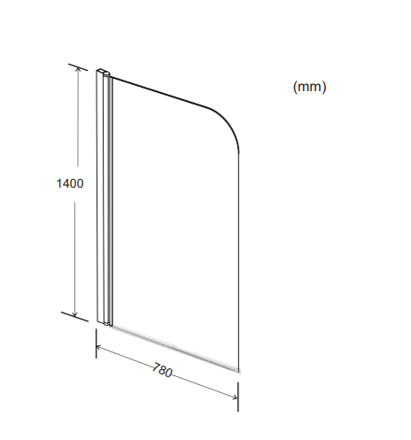 Nero Round Bath Screen