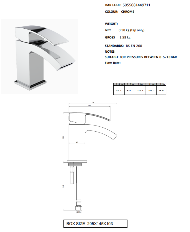 Flair Mono Basin Mixer