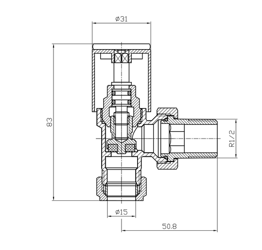 Modern Valve Chrome Angled(Pair)