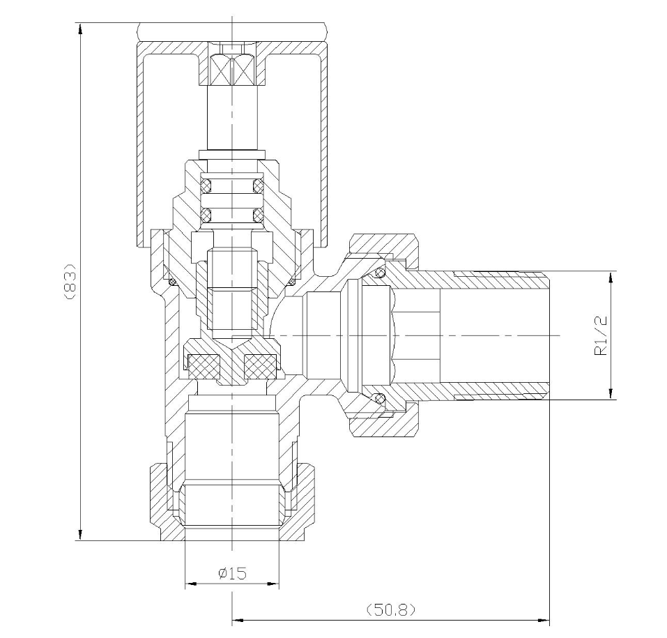 Modern Valve Brass Angled(Pair)