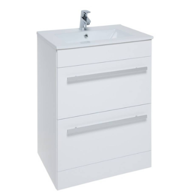 800mm 2 Drawer Floor Standing Unit with Ceramic Basin