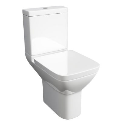 Project Square C/C WC Pan with Cistern & Soft Close Seat