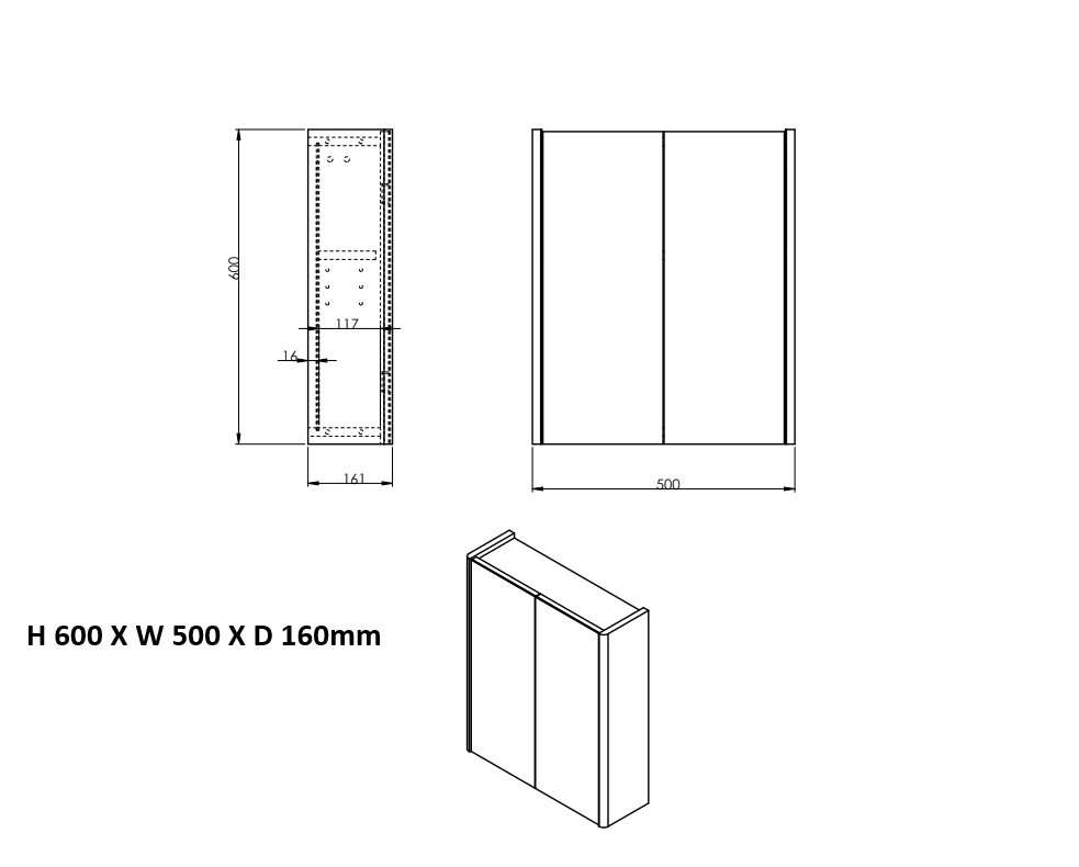 Options Premium Mirror Cabinet