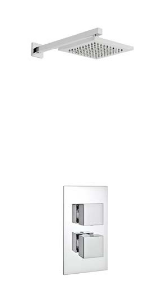 Pure Thermostatic Concealed Shower with Fixed Overhead Drencher