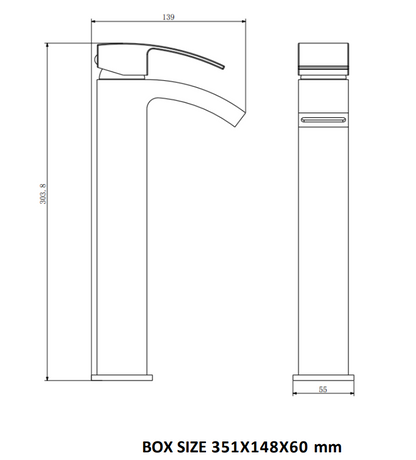 Flair Hi Rise Mono Basin Mixer