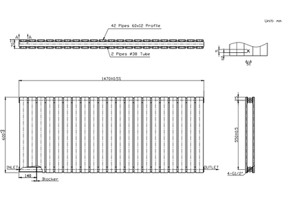 Boston White Double Panel Horizontal Radiator